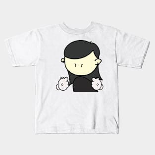 Minimal cartoon ordinary woman, plain cute design Kids T-Shirt